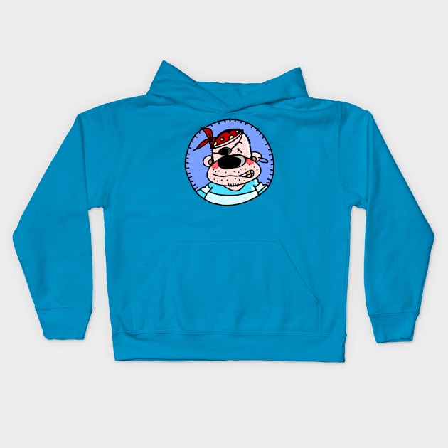 Funny Pirate Kids Hoodie by schlag.art